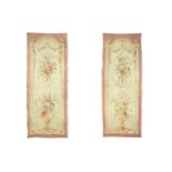 A NEAR PAIR OF AUBUSSON TAPESTRY PANELS