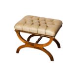 A ROSEWOOD FOOTSTOOL, 19TH CENTURY