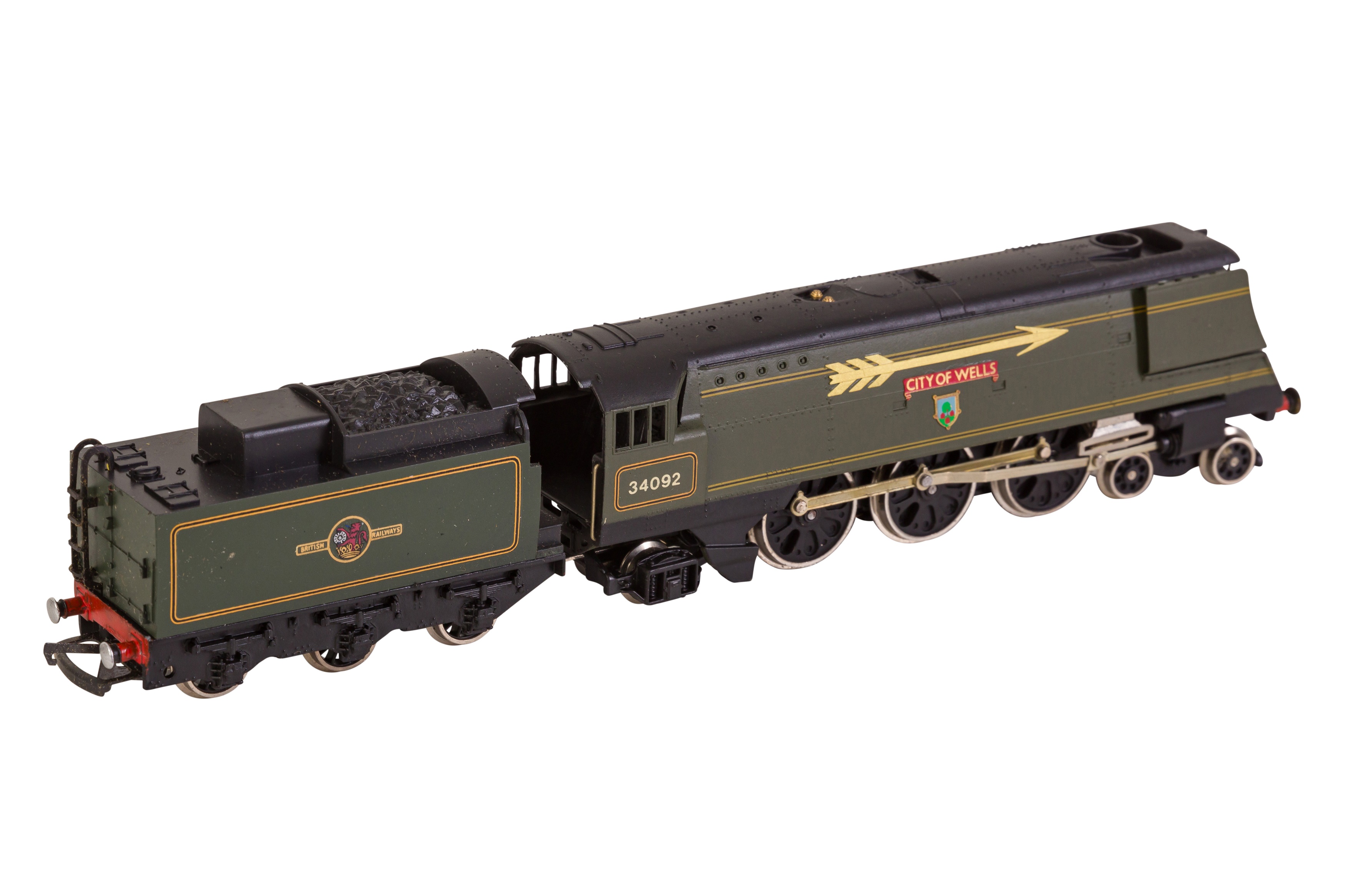 A WRENN OO GAUGE W2266/A STREAMLINED PACIFIC ENGINE AND TENDER 'CITY OF WELLS' - Image 3 of 7