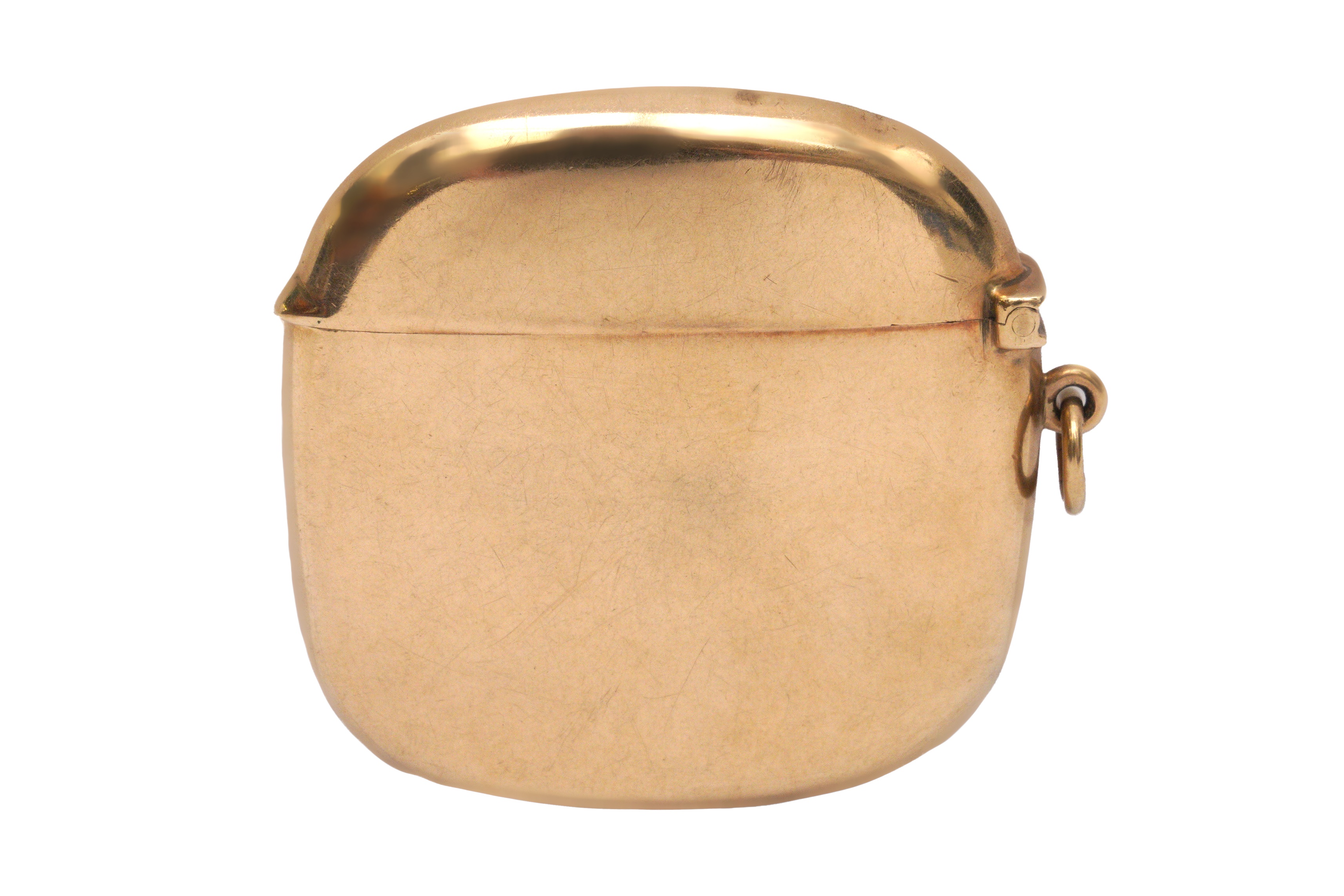 A GEORGE V SQUARE 9CT GOLD VESTA CASE, CHESTER 1911 BY SAMPSON MORDAN AND CO - Image 3 of 3