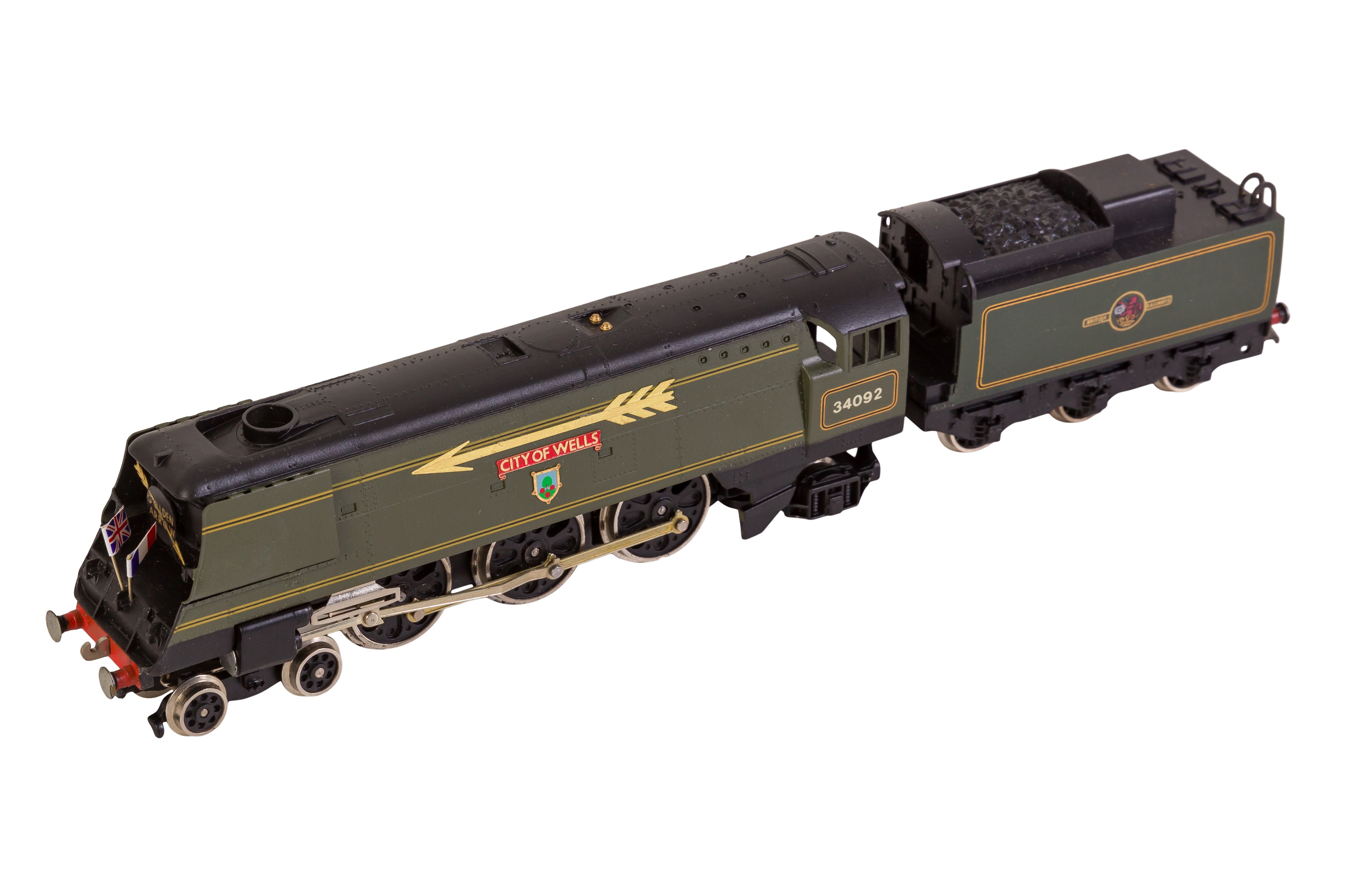 A WRENN OO GAUGE W2266/A STREAMLINED PACIFIC ENGINE AND TENDER 'CITY OF WELLS' - Image 2 of 7