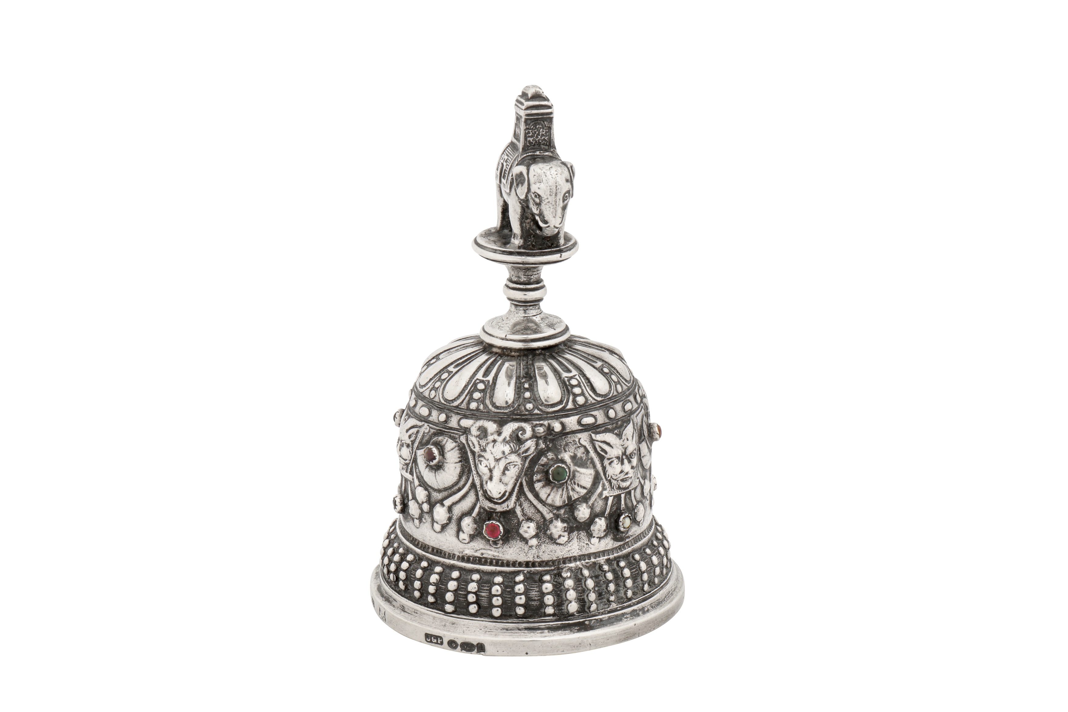 An early 20th century German sterling silver table bell, Bad Kissingen by Simon Rosenau import marks - Image 3 of 7