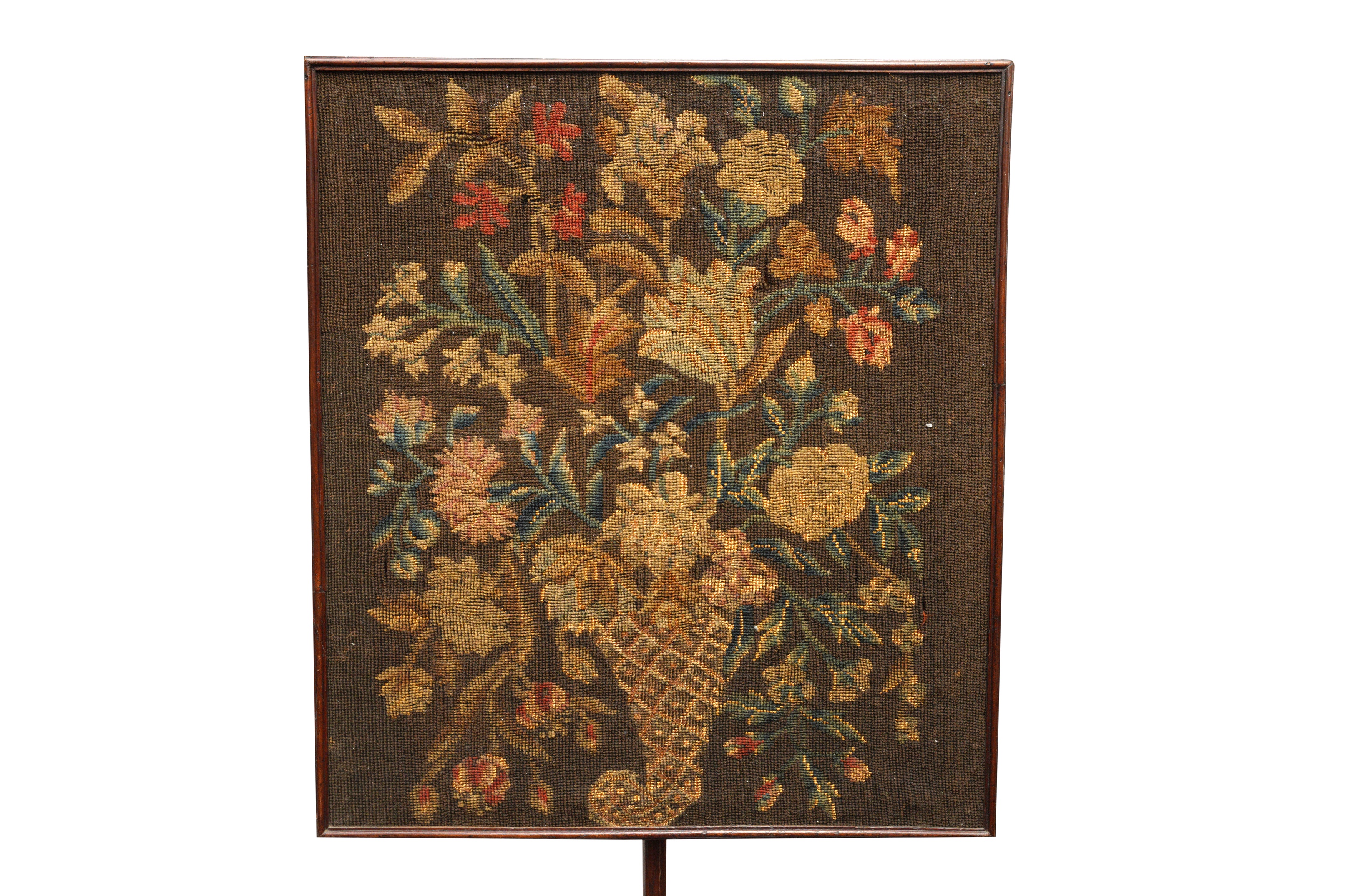 A LATE GEORGE II MAHOGANY POLE SCREEN, PROBABLY IRISH - Image 2 of 4