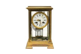 A 19TH CENTURY MANTLE CLOCK