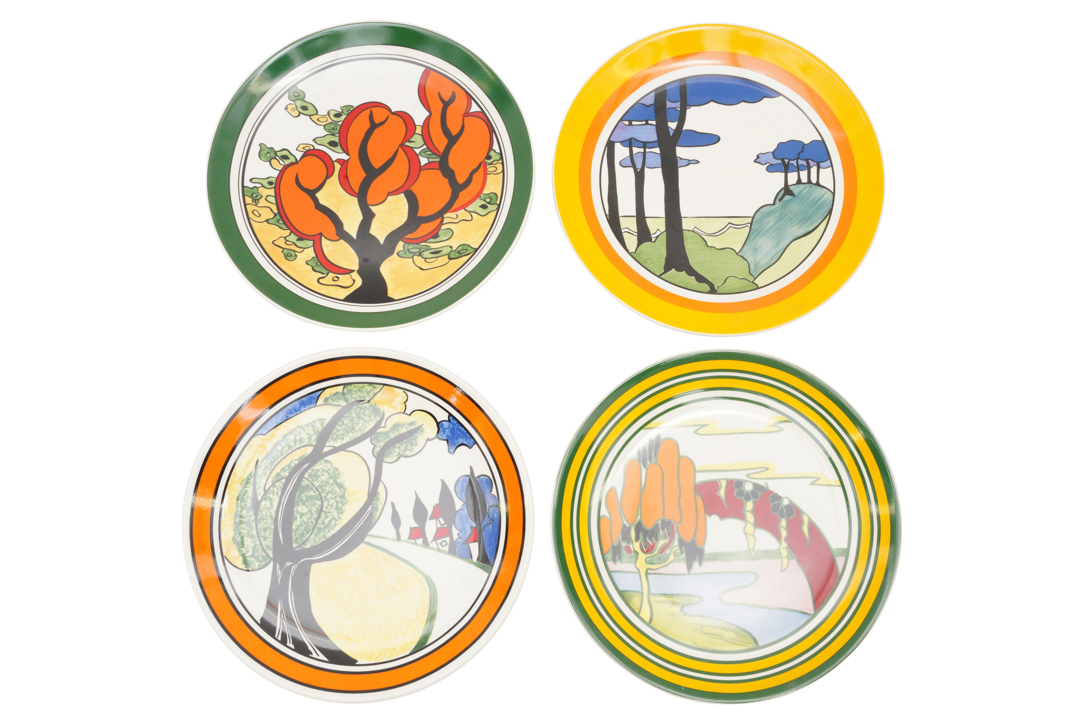 A GROUP OF WEDGEWOOD CLARICE CLIFF PLATES - Bild 2 aus 3