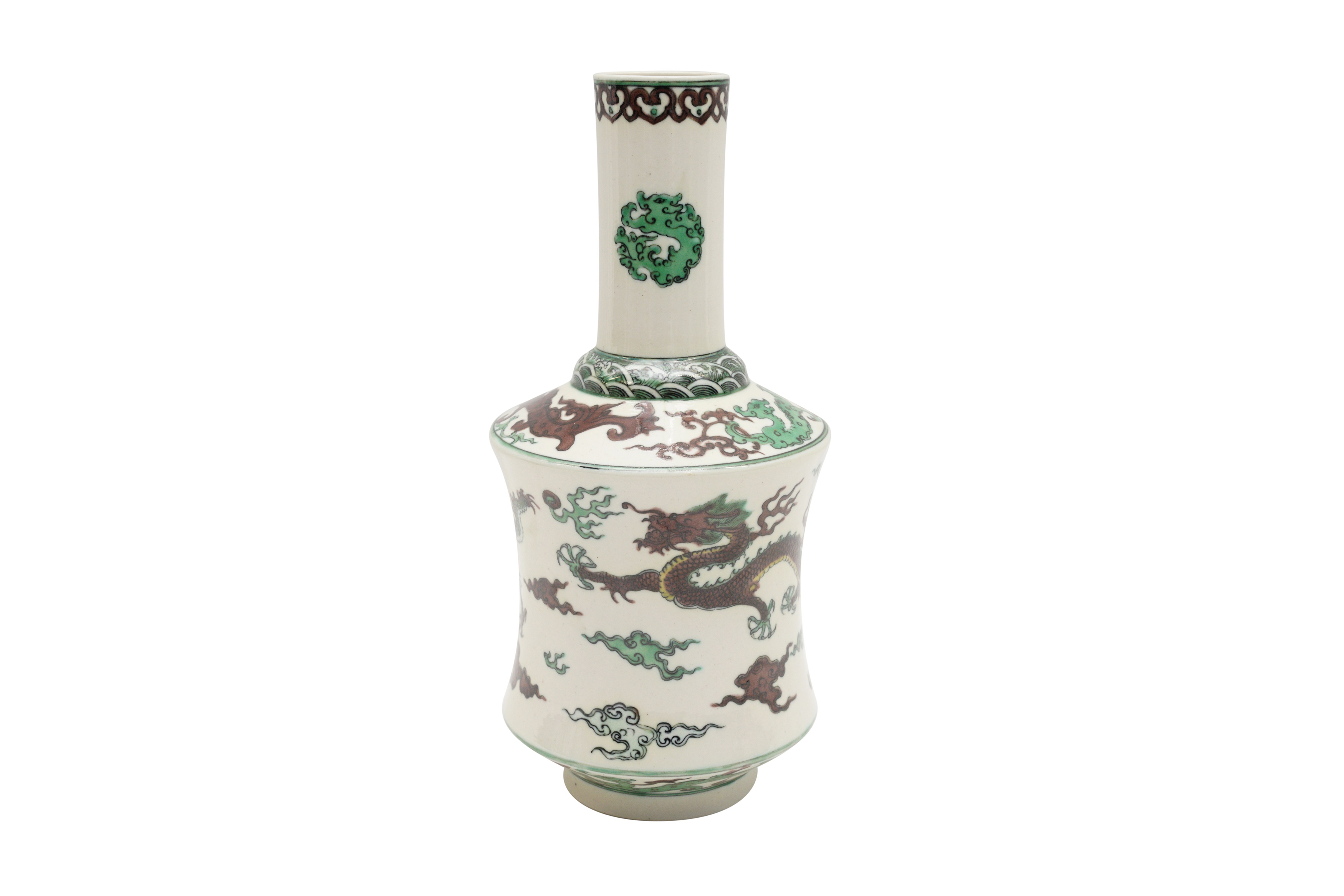 A CHINESE SANCAI 'DRAGONS' VASE - Image 2 of 3