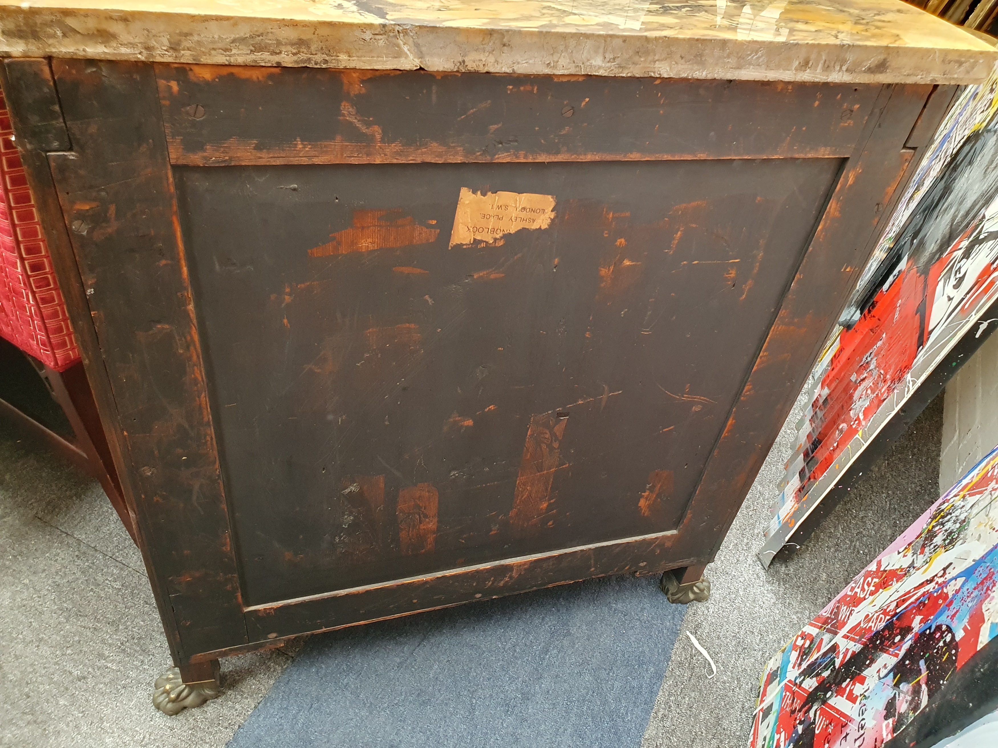 A REGENCY STYLE DEMI-LUNE ROSEWOOD AND BRASS INLAID SIDE CABINET,  19TH CENTURY - Image 13 of 19