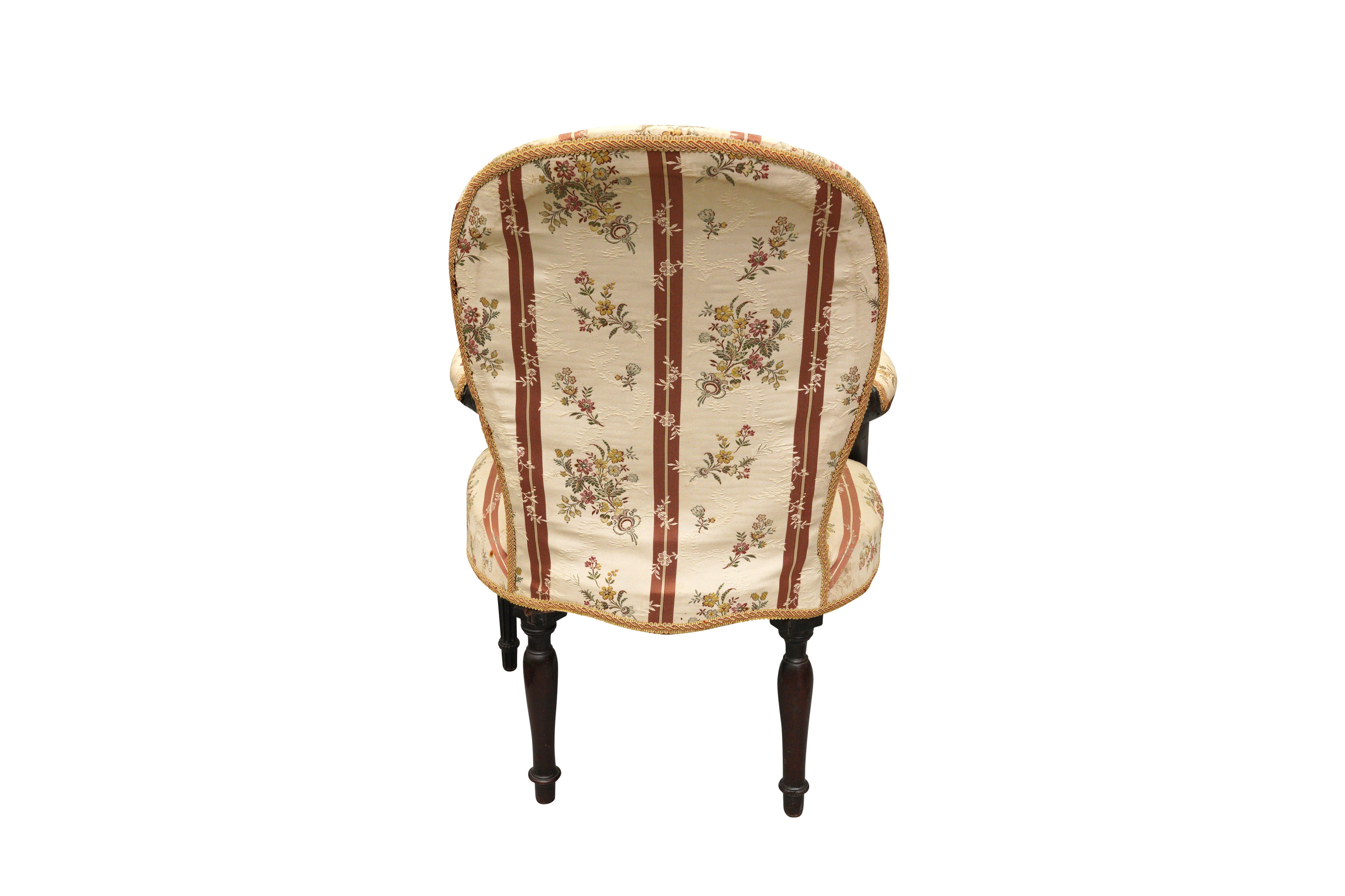 A GEORGE III MAHOGANY AND UPHOLSTERED OPEN ARMCHAIR, CIRCA 1770 - Image 4 of 4