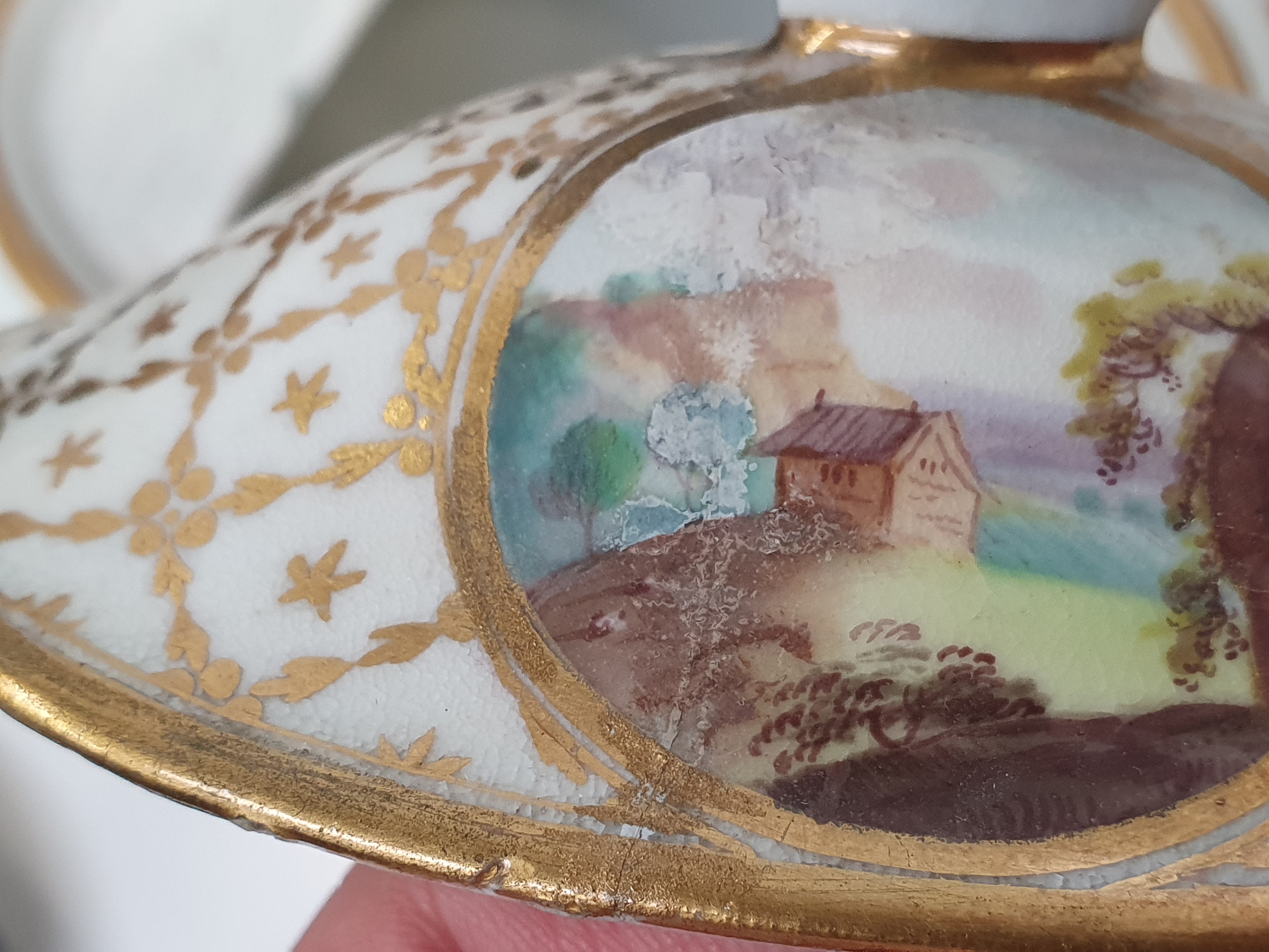 A REGENCY MINTON BONE CHINA COFFEE POT, TEA POT, CUP AND SAUCER, CIRCA 1810 - Image 8 of 18