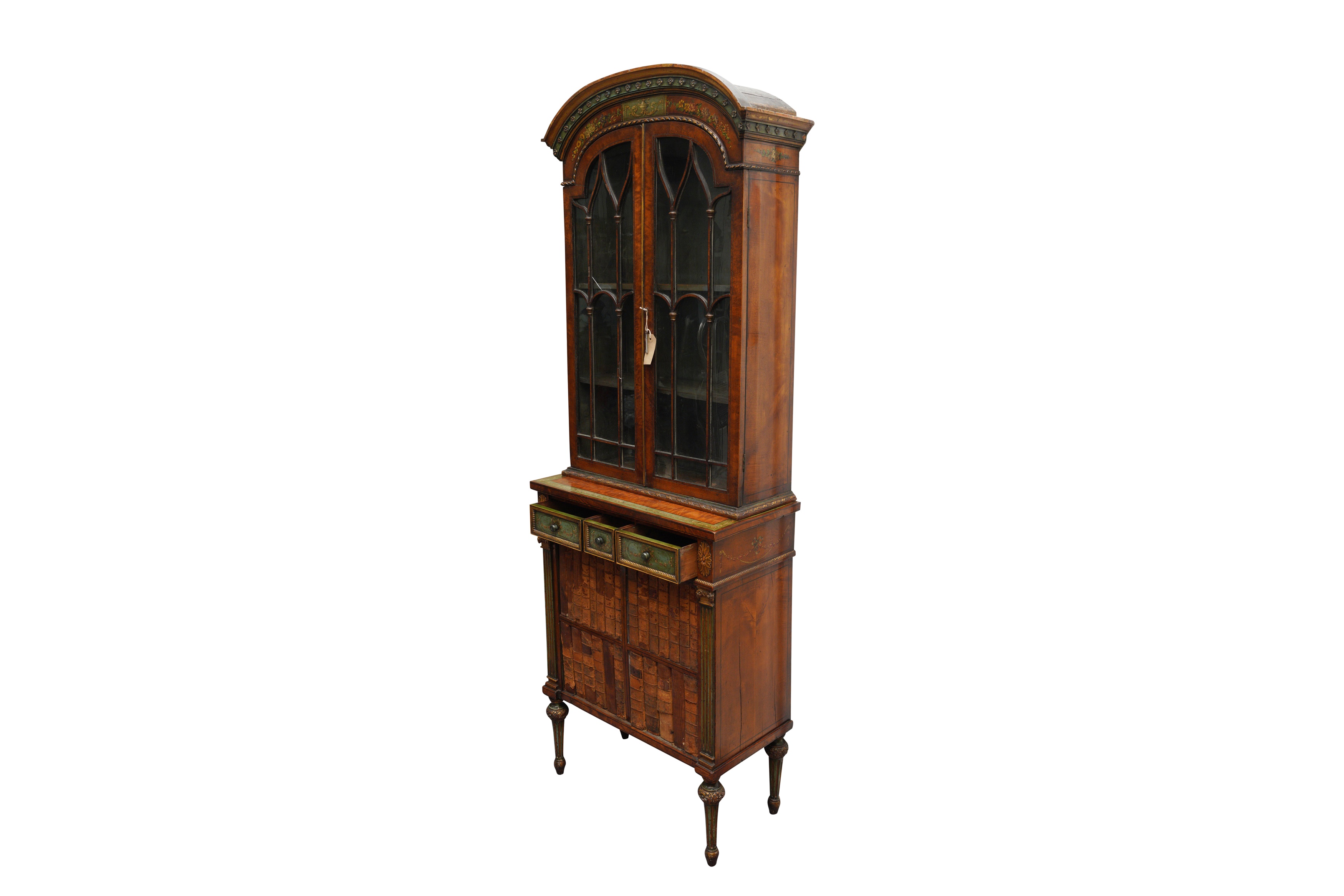 A SHERATON STYLE SATINWOOD CABINET, LATE 18TH CENTURY - Image 2 of 16