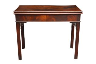 A GEORGE III MAHOGANY CARD TABLE, CIRCA 1770