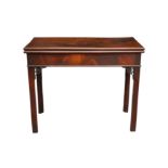 A GEORGE III MAHOGANY CARD TABLE, CIRCA 1770