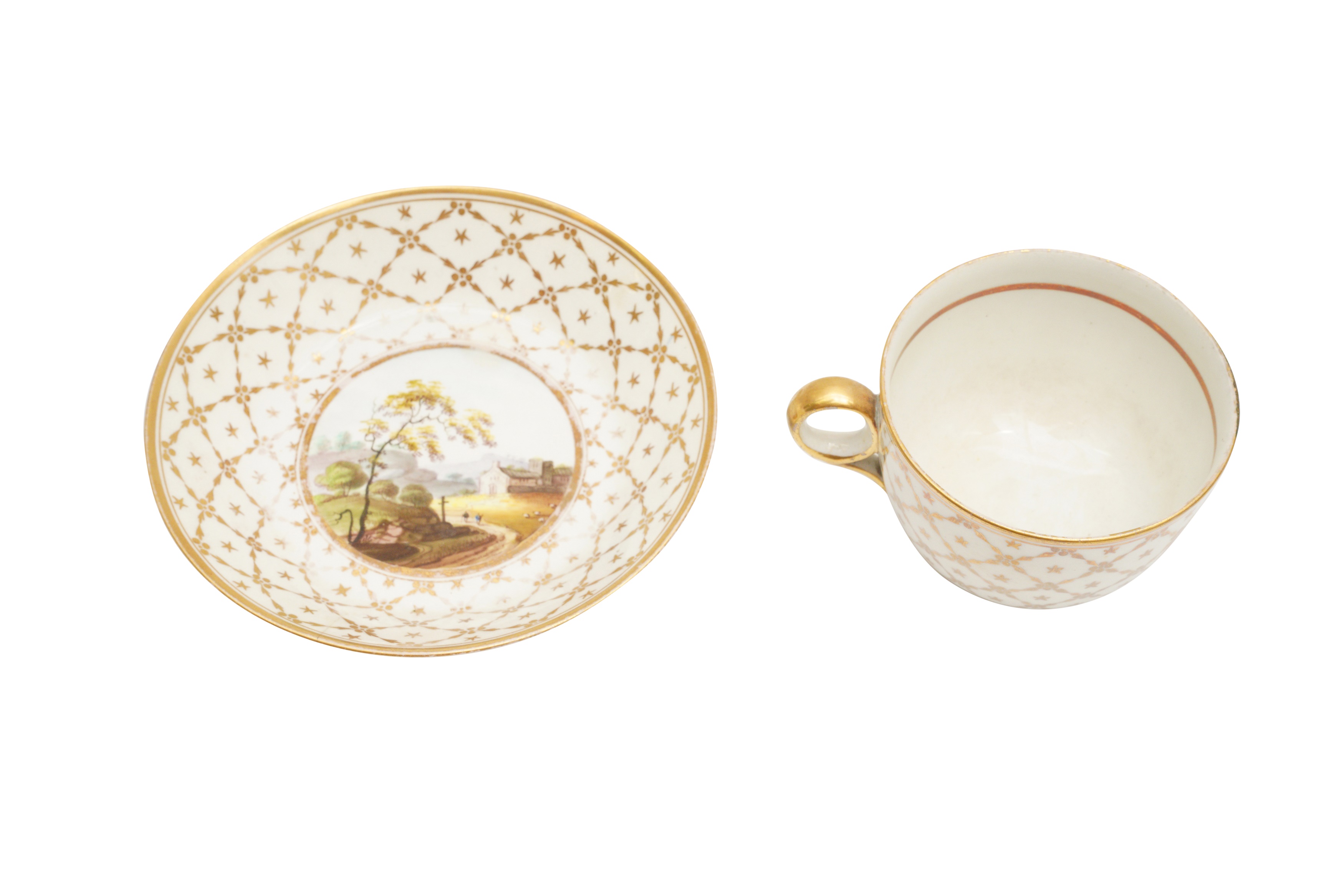 A REGENCY MINTON BONE CHINA COFFEE POT, TEA POT, CUP AND SAUCER, CIRCA 1810 - Image 2 of 18