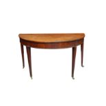 A MAHOGANY DEMI-LUNE SINGLE DROP LEAF TABLE, ENGLISH CIRCA 1770