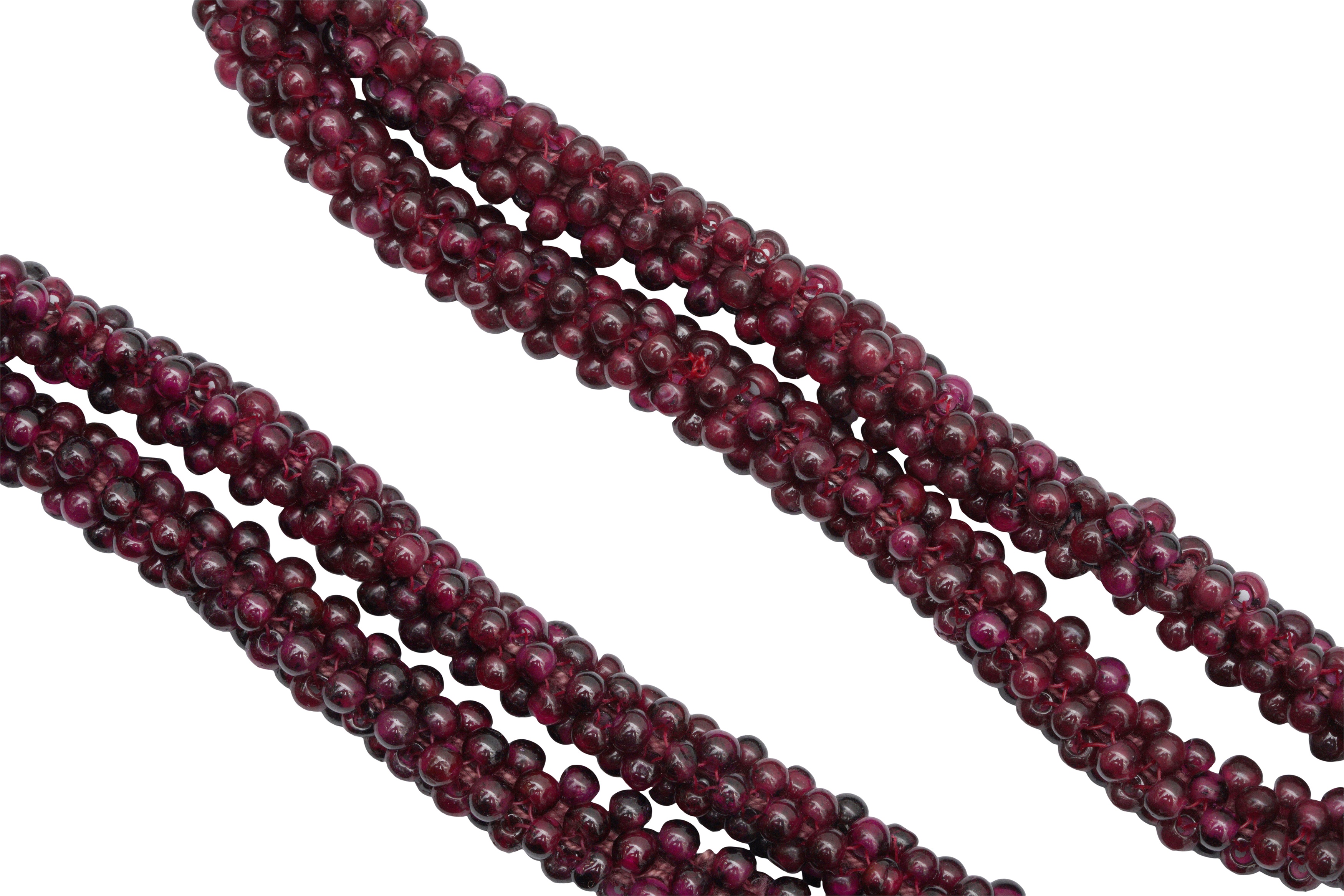 TWO GARNET BEAD NECKLACES - Image 2 of 2