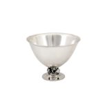 A mid-20th century Danish sterling silver footed bowl, Copenhagen post-1945 designed by Gundorph Alb