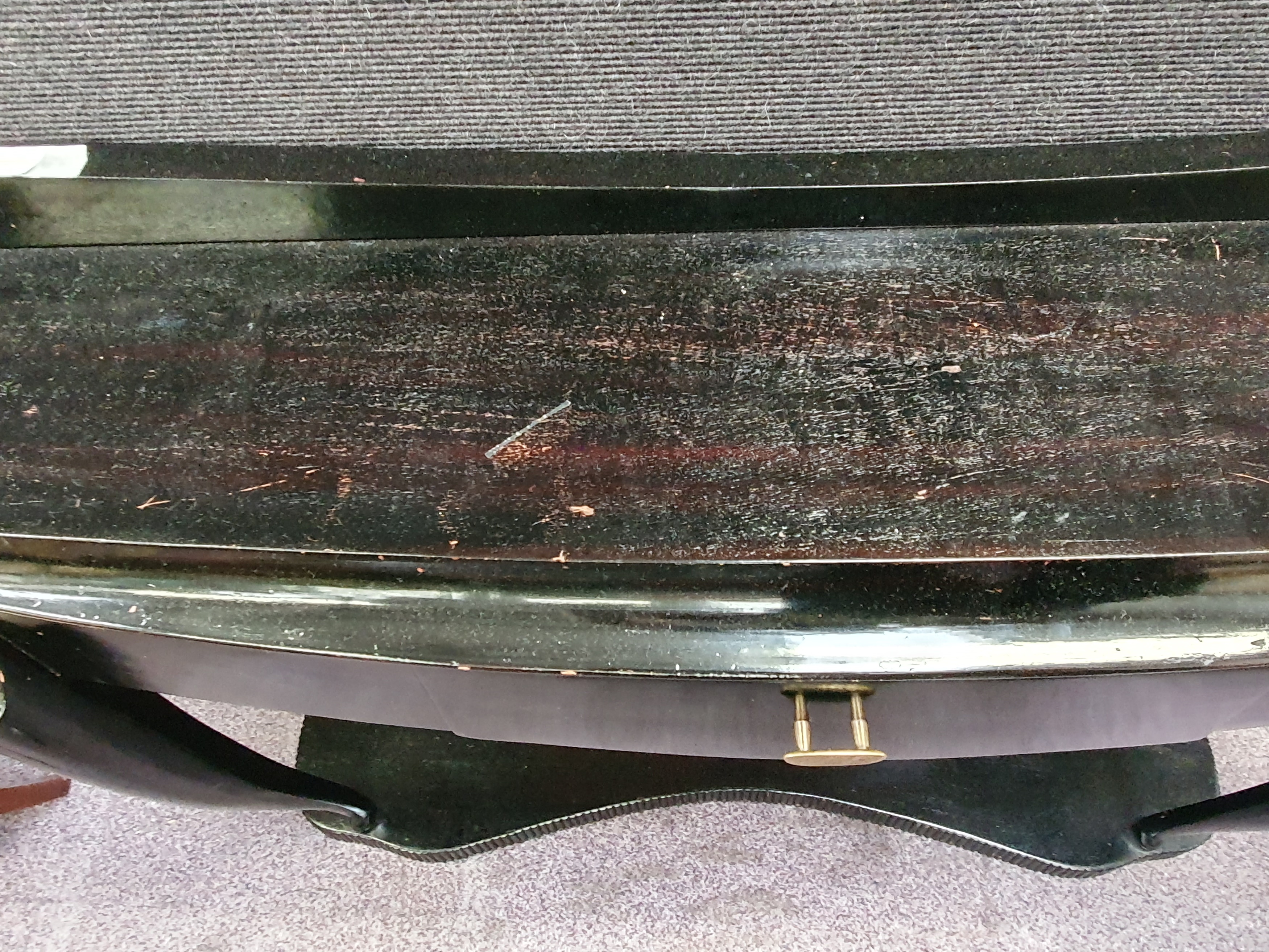 MANNER OF PAOLO BUFFA, AN ITALIAN WALNUT AND EBONISED SHALLOW CONSOLE TABLE, 1950S - Image 11 of 13