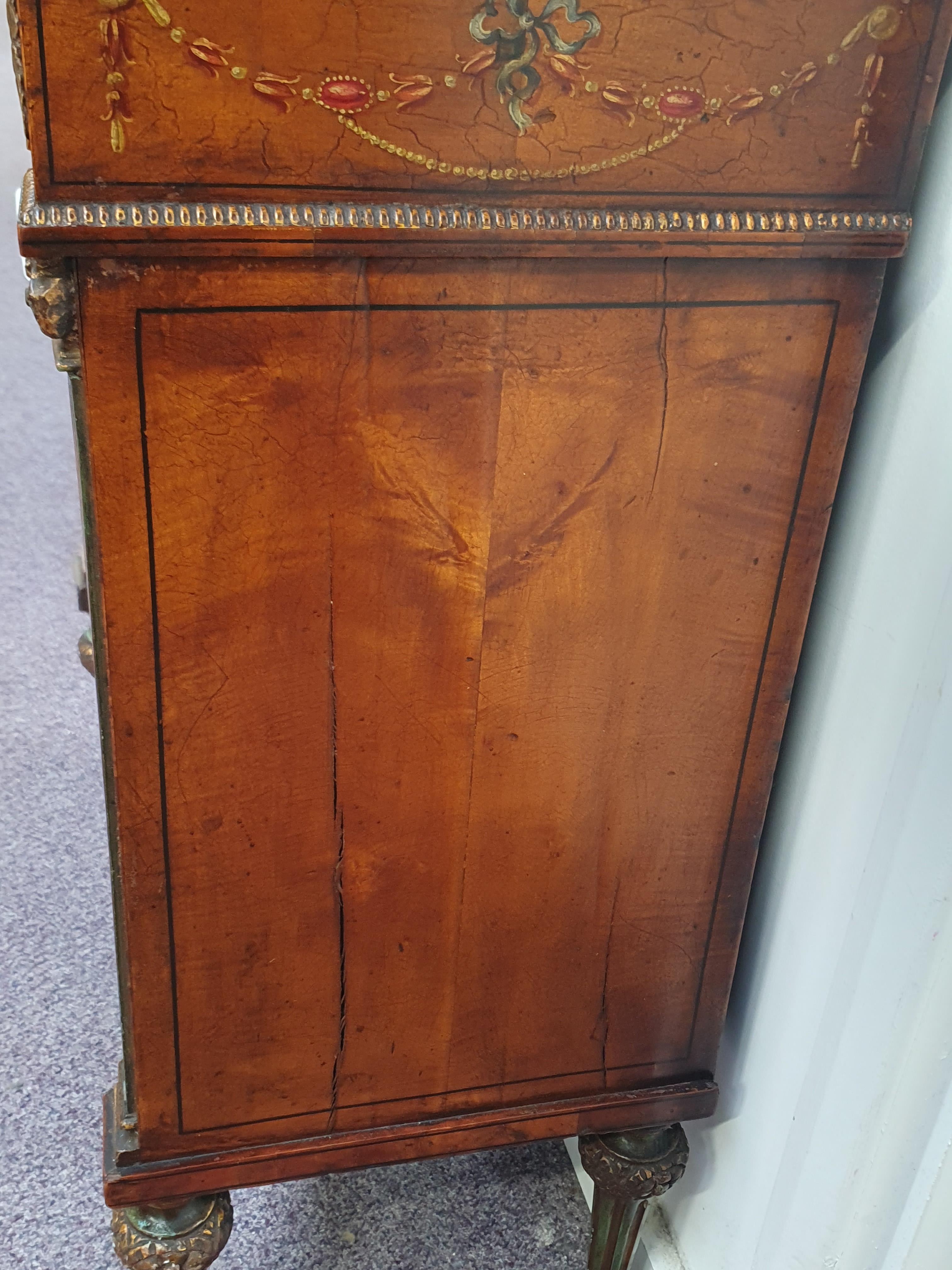 A SHERATON STYLE SATINWOOD CABINET, LATE 18TH CENTURY - Image 15 of 16