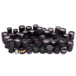 A Box of Miscellaneous 35mm Film Camera Lenses