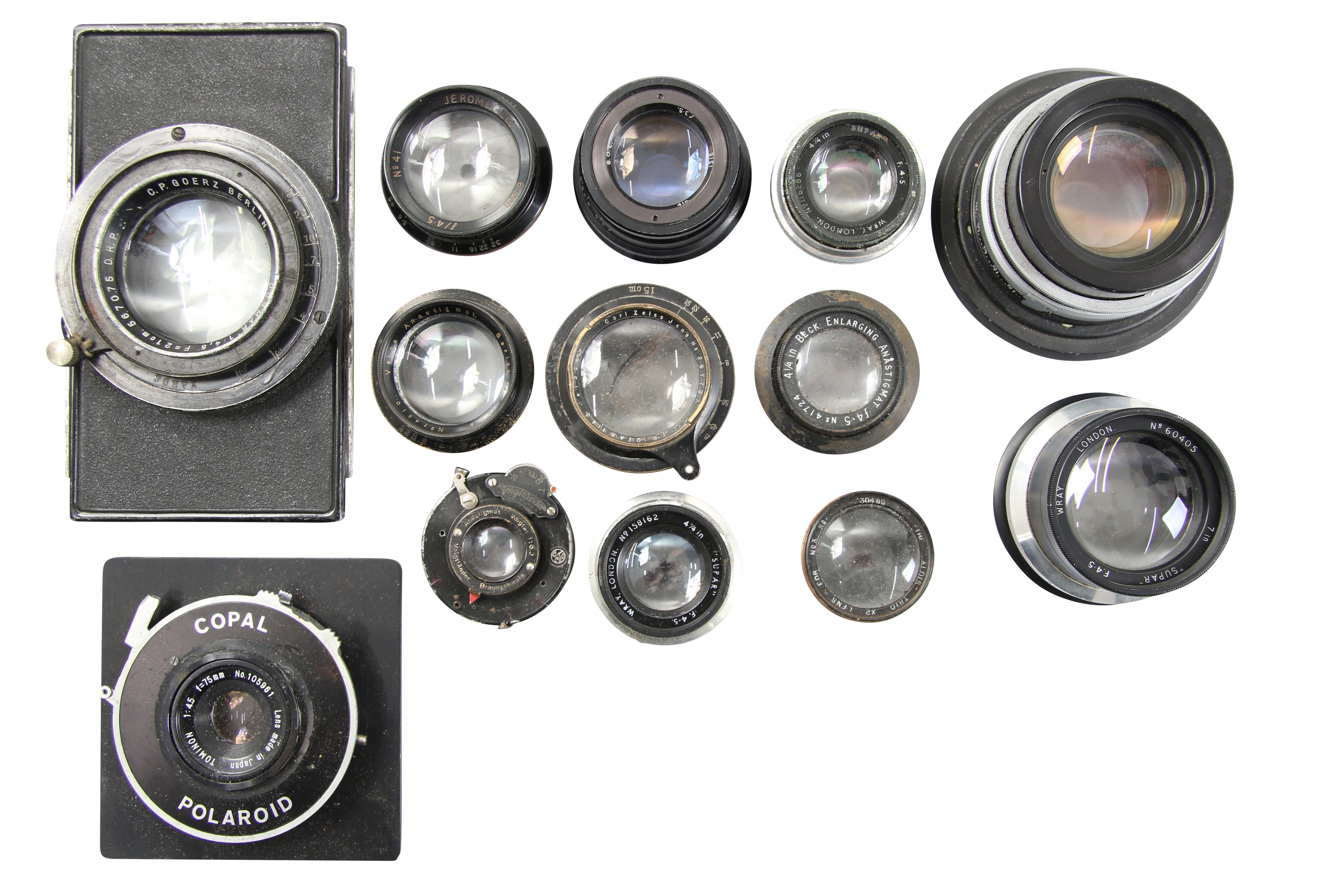 Various Zeiss, Goerz & WRAY Alternative Process Lenses.