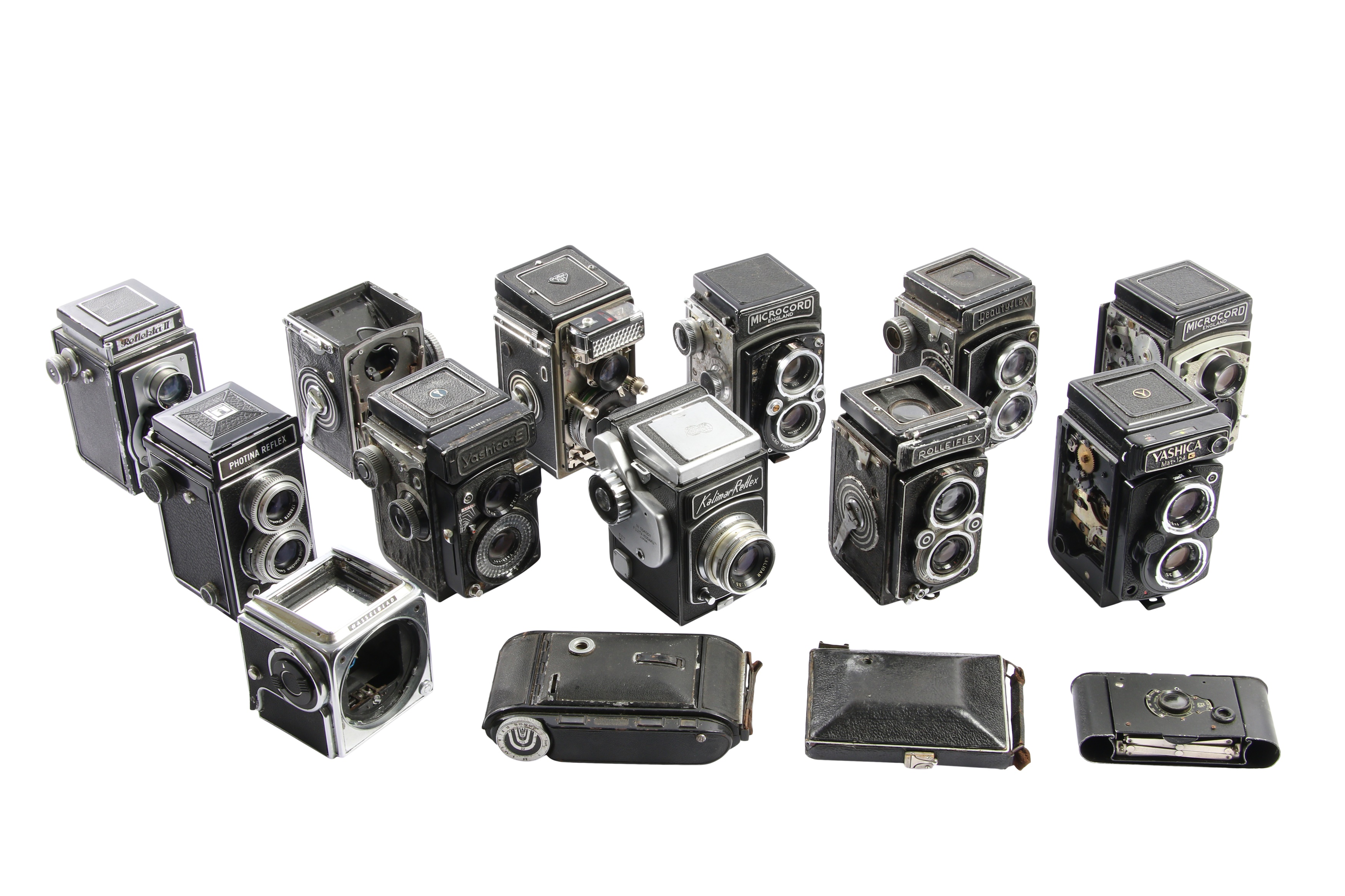 KW Patent Etui Folding Camera & A Selection of TLR Cameras & Parts.