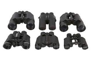 Six pairs of binoculars.