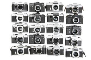 Twenty Mechanical M42/M39 SLR Camera Bodies.