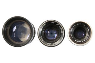 Yashica Cine Yashinon 38mm f1.4 & Bolex Switar 25mm f1.4 Cine Lenses.