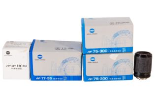 A Selection of Boxed Konica Minolta Lenses