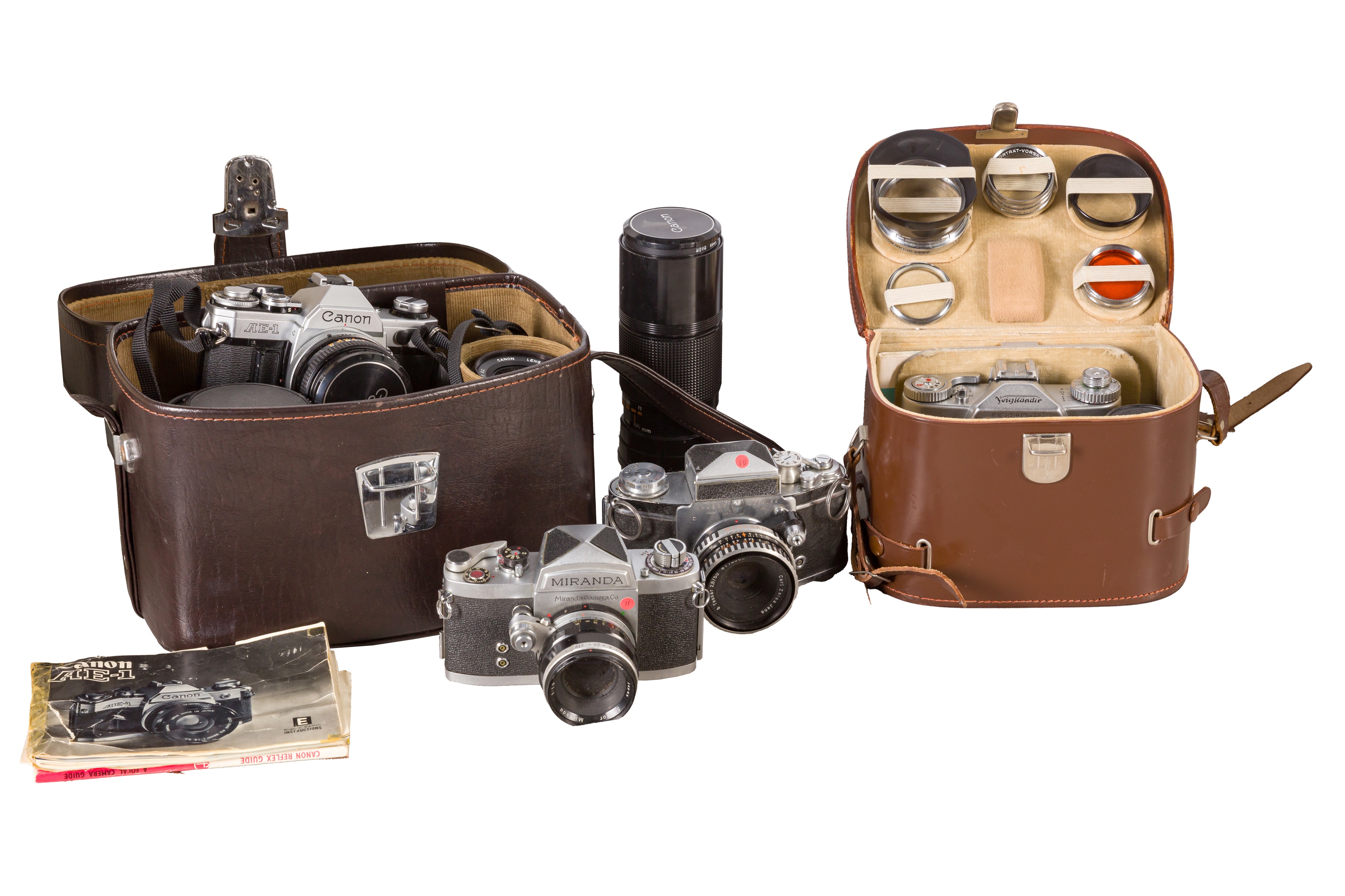 Voigtlander Bessamatic &  Canon AE1 35mm SLR Camera Outfits