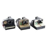 Three Polaroid 600 Cameras.