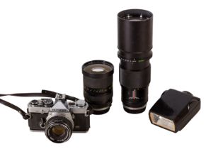 An Olympus OM2 SLR Outfit