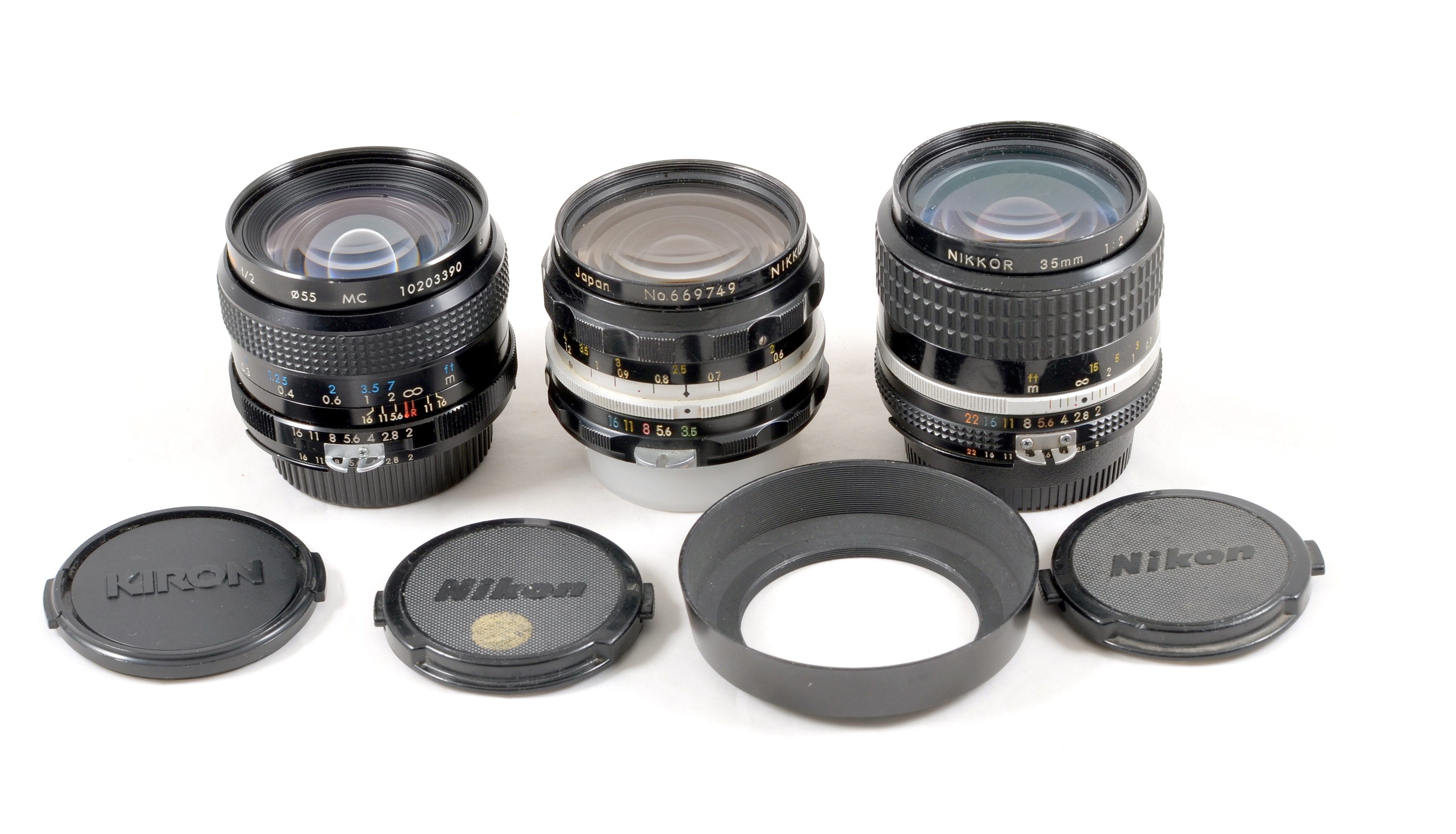 Nikkor & Nikon Fit Manual Focus Wide Angle Lenses, inc FAST f2 24mm. - Image 2 of 3