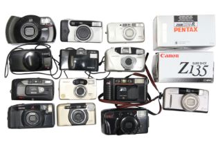 Fifteen Point & Shoot Cameras With Canon Sureshot Z135.