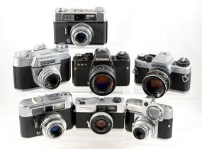 A Group of Voigtlander & Rollei 35mm Cameras.