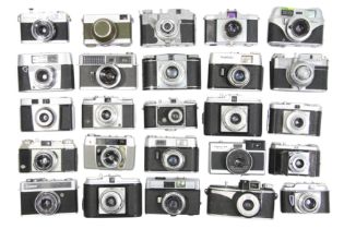 Twenty Five 35mm Viewfinder Cameras With Minolta HiMatic.