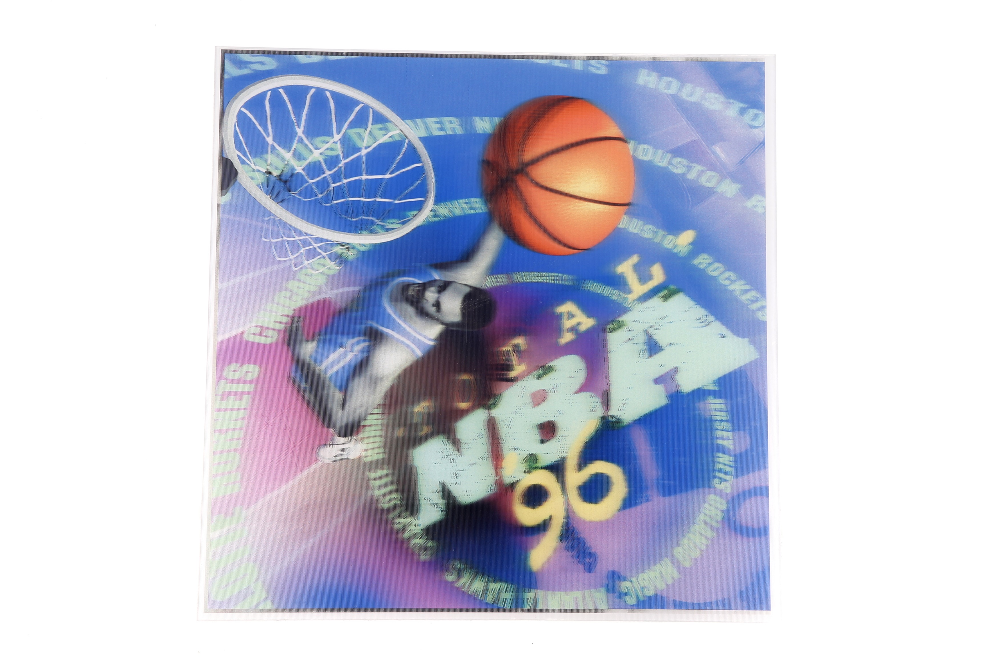 3D Lenticular Design Poster for Playstation Basketball Game Total NBA 96
