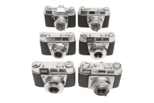 Six Kodak Retinette Cameras.