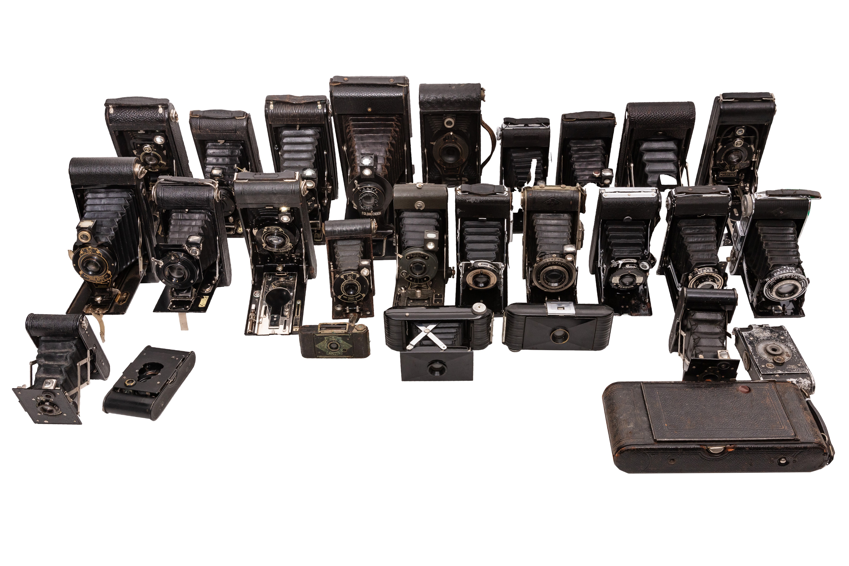 Twenty Five Medium Format Folding Cameras with Goerz C.P. Roll-Tenax 6x9.