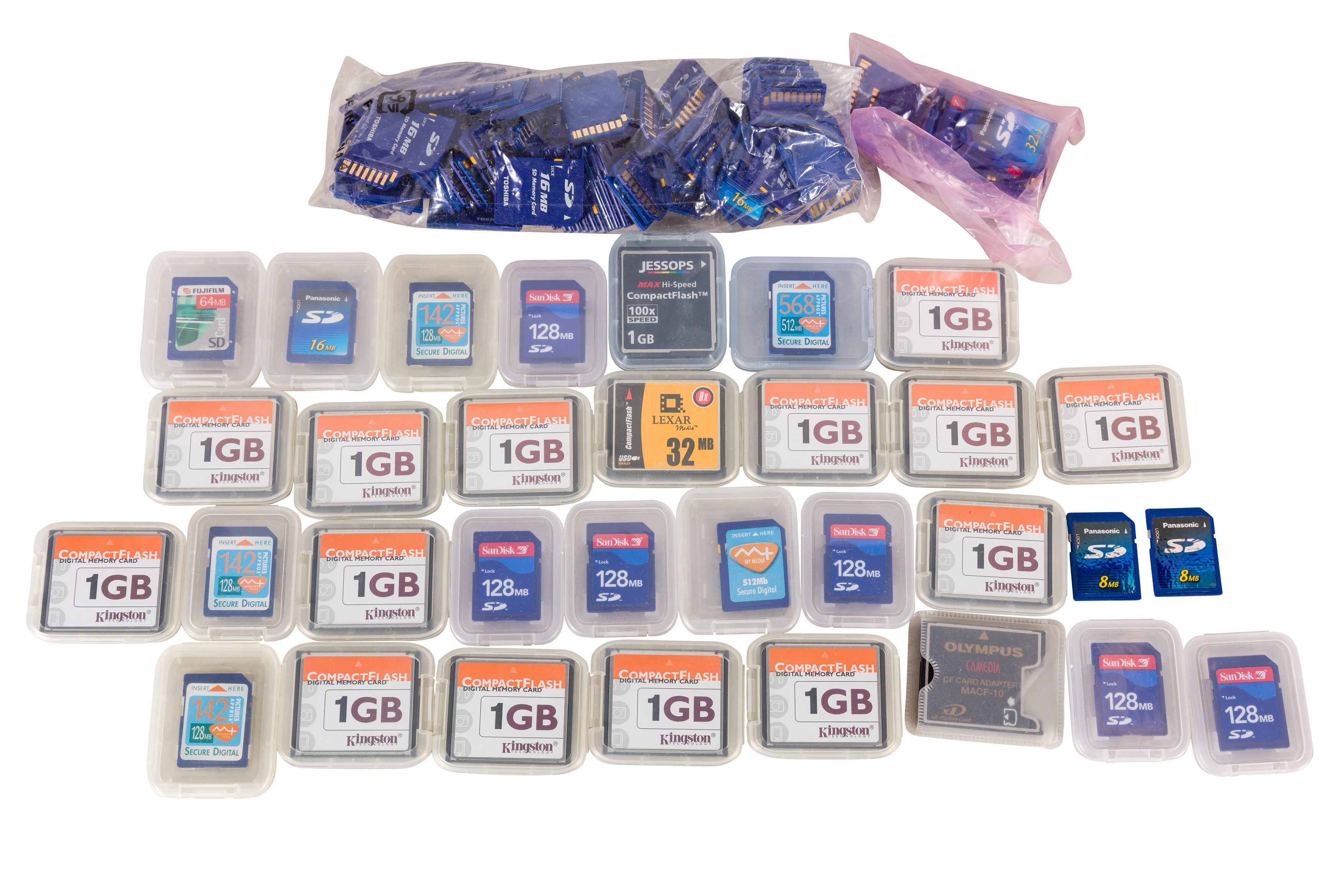 A Selection of Compact Flash & SD Cards