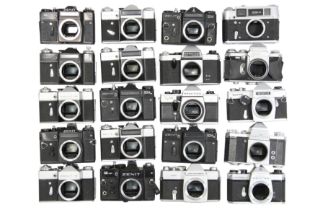 Twenty Mechanical M42/M39 SLR Camera Bodies.