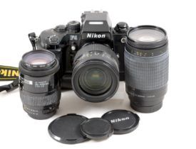 3-Lens Nikon F4 Film Camera Outfit.