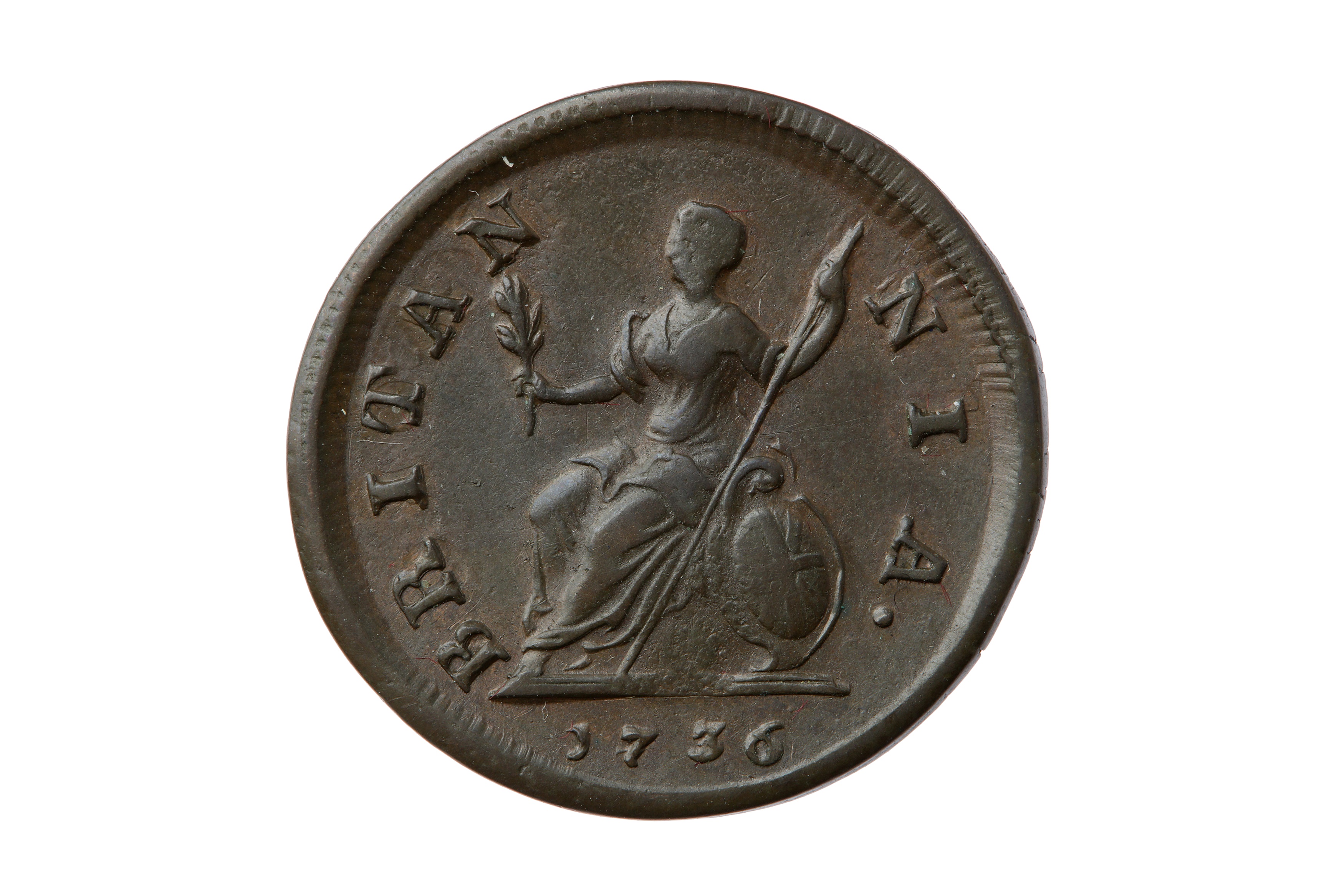 GEORGE II (1727 - 1760), 1736 FARTHING. - Bild 2 aus 2