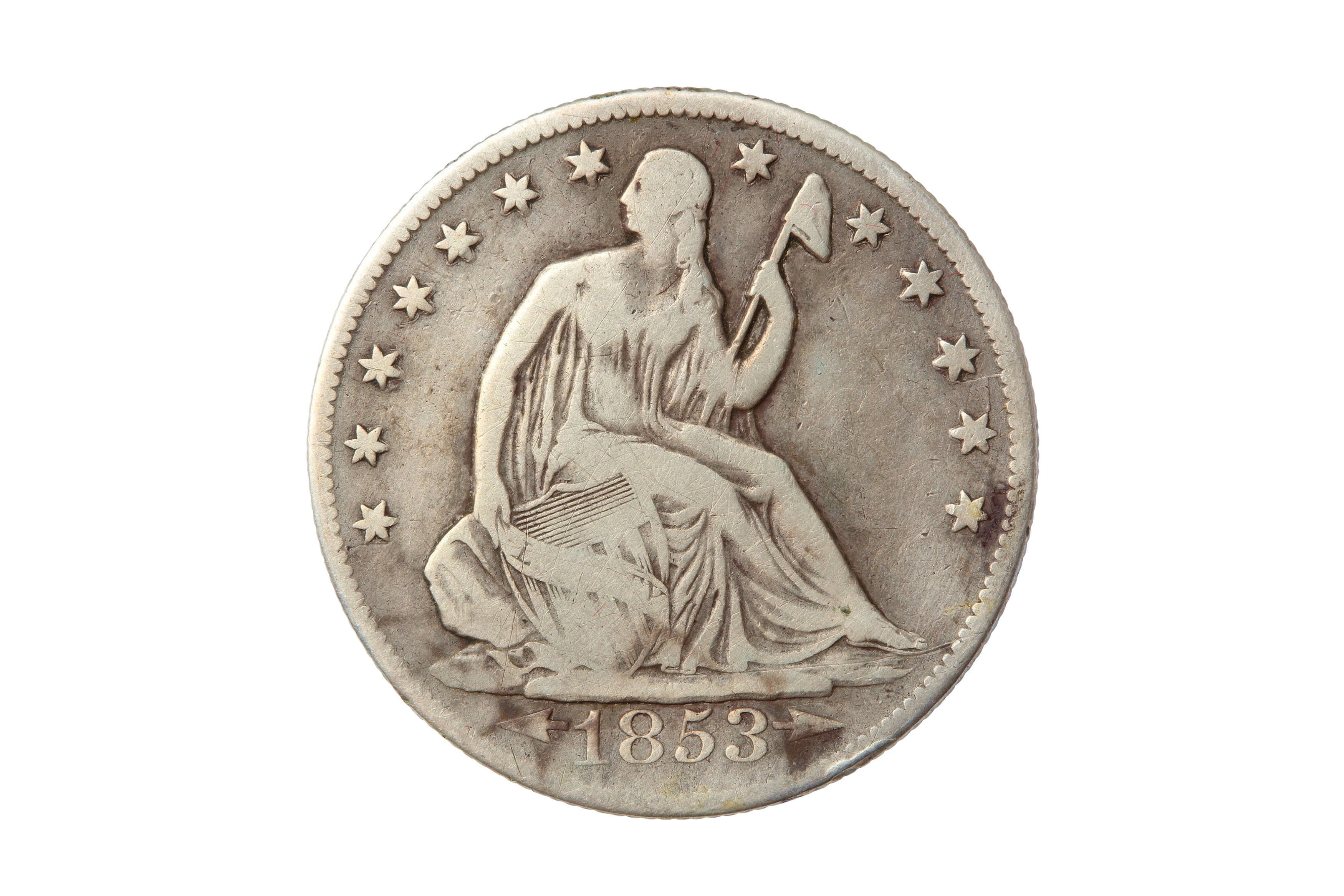 USA, 1853-O 50 CENTS/HALF DOLLAR.