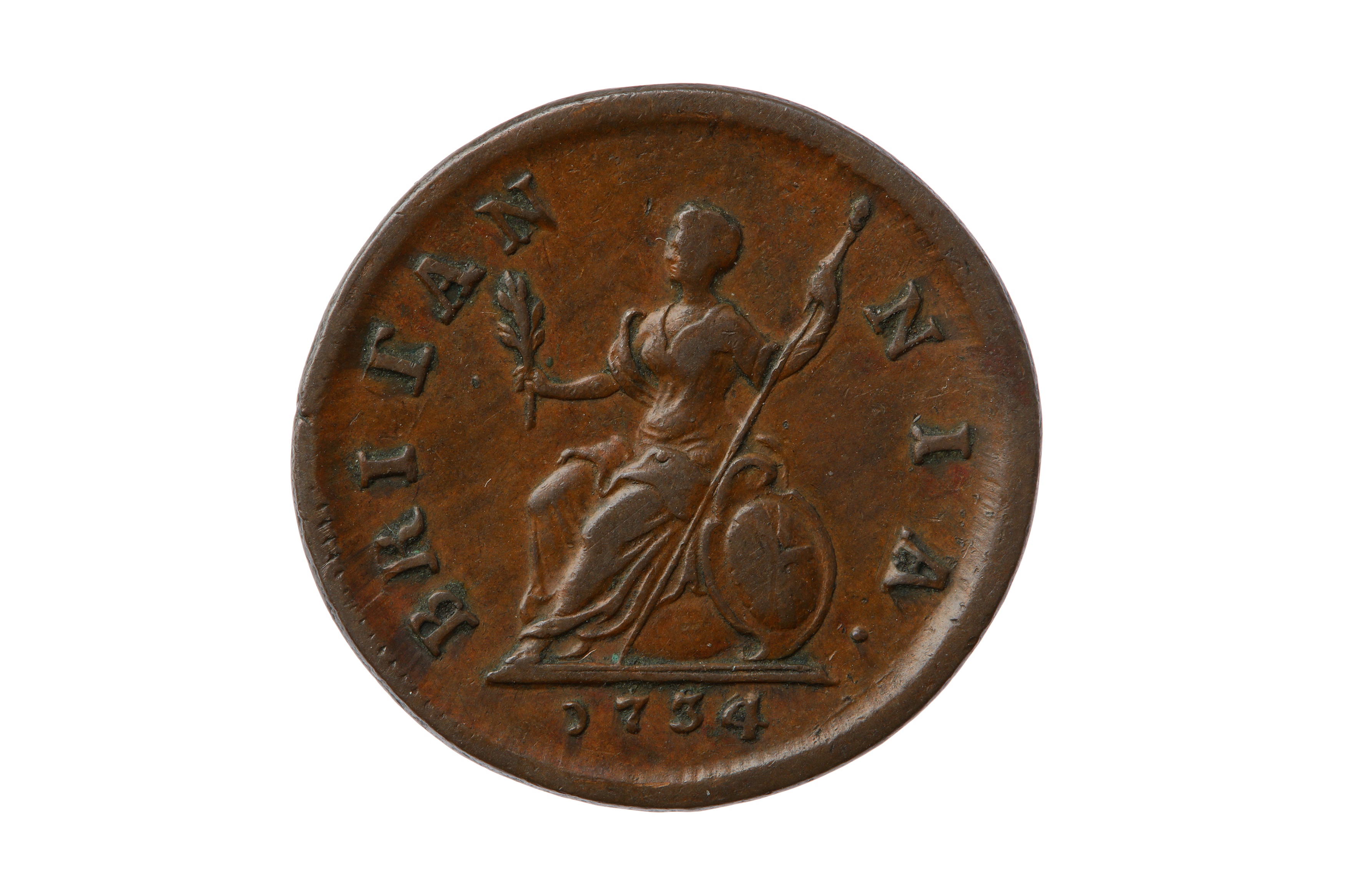 GEORGE II (1727 - 1760), 1734 FARTHING. - Bild 2 aus 2