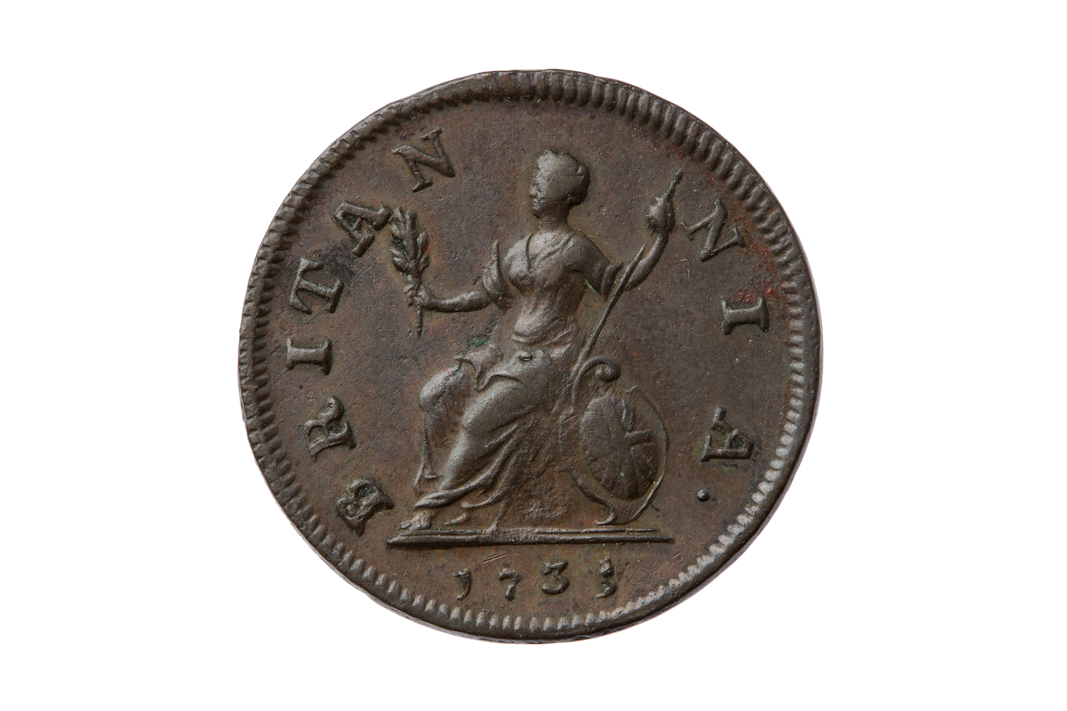 GEORGE II (1727 - 1760), 1735 FARTHING. - Bild 2 aus 2