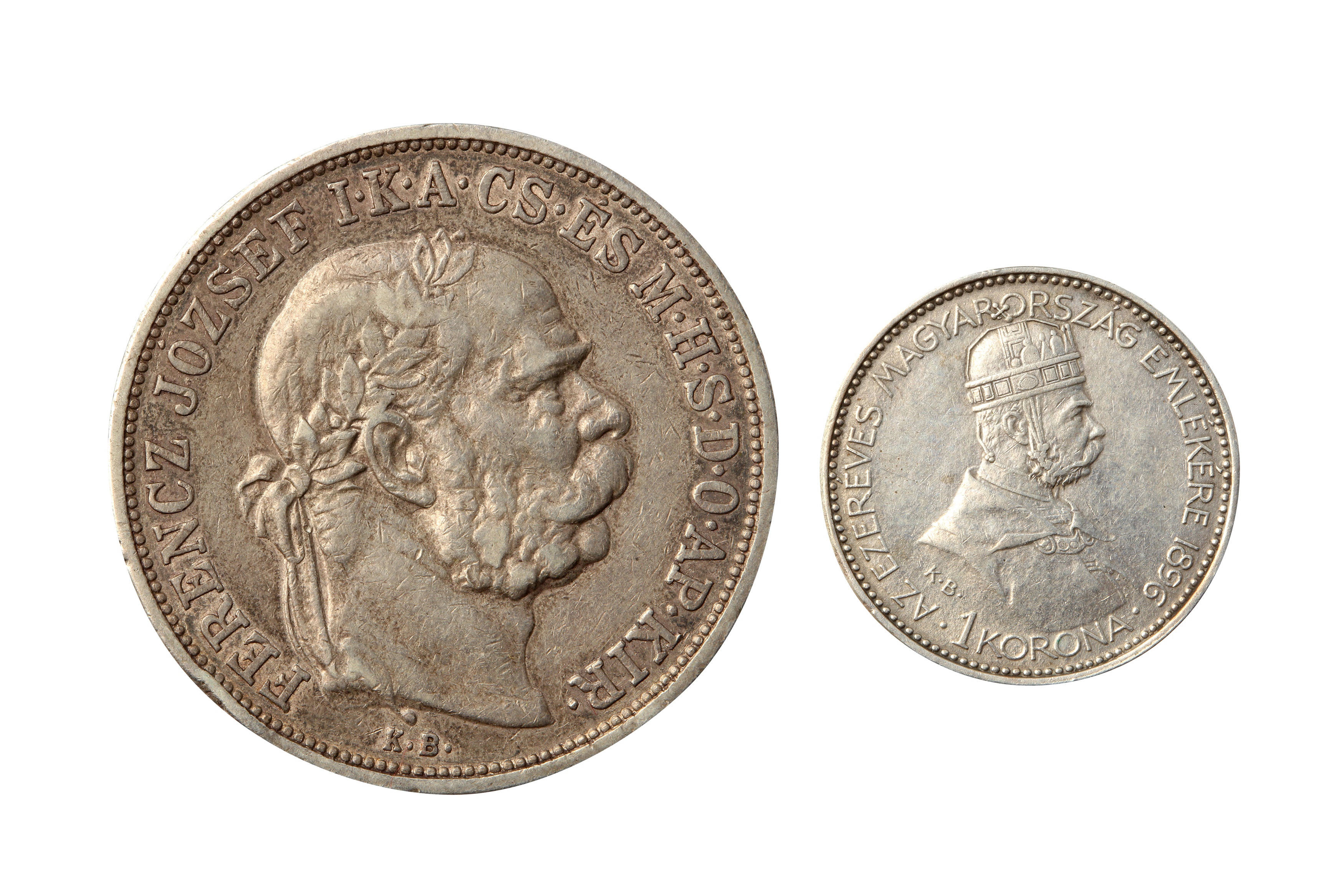 HUNGARY, 2X COINS OF FRANZ JOSEPH I (1848-1916)