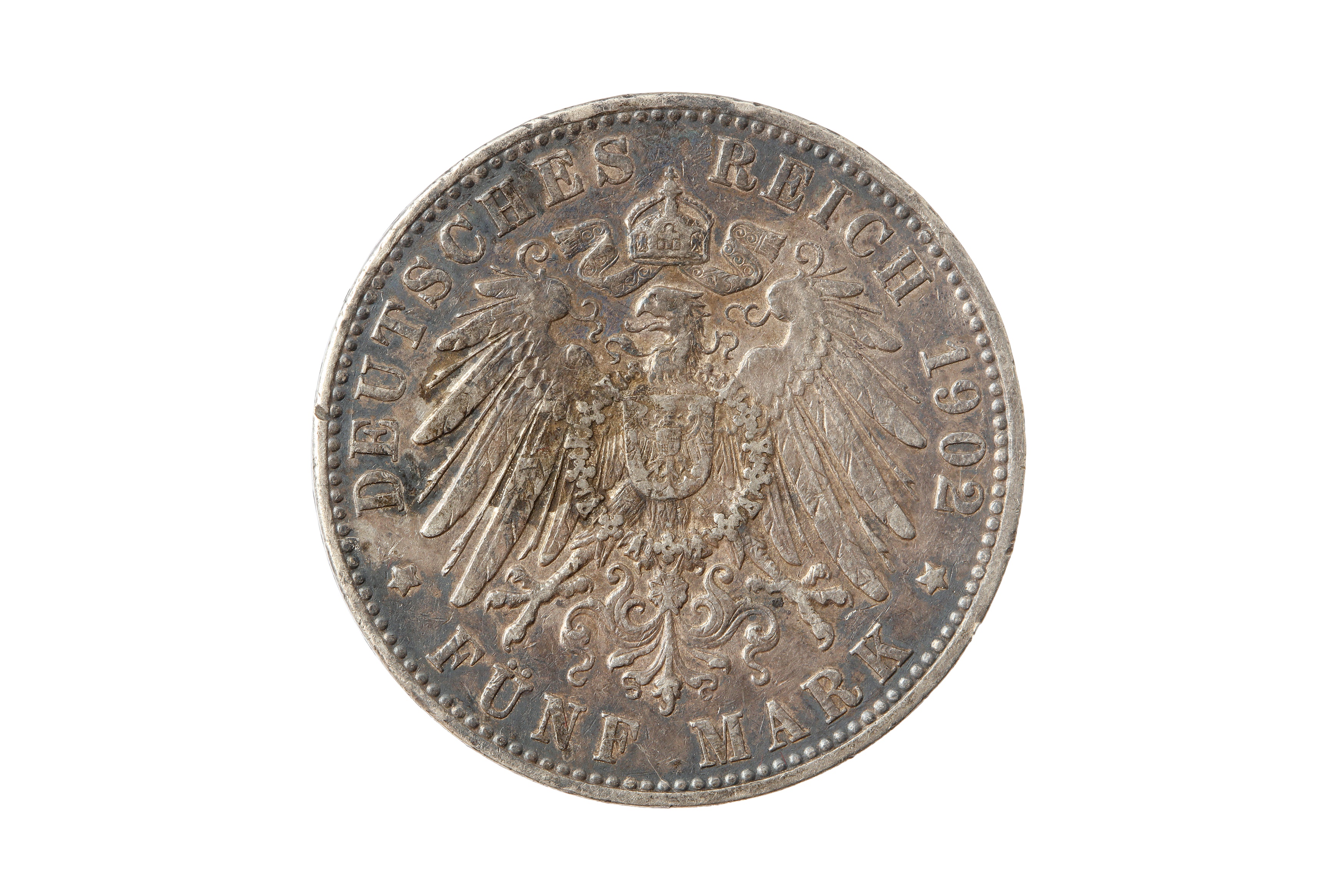 GERMAN STATES, HAMBURG (1324 - 1922), 1902-J 5 MARK. - Bild 2 aus 2