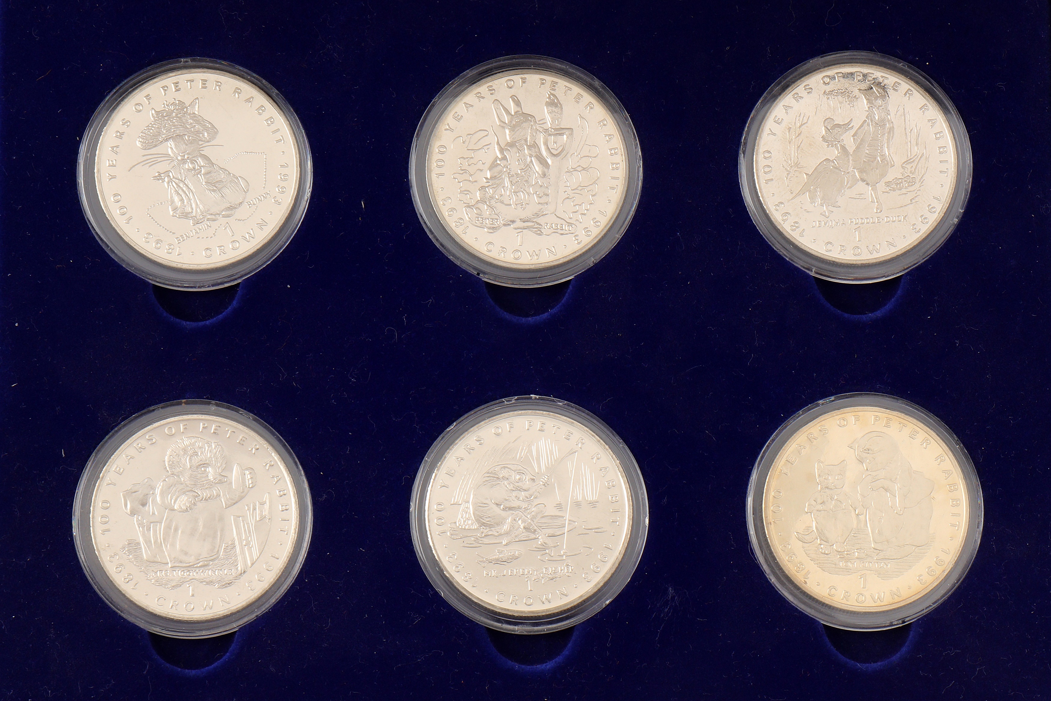 GIBRALTAR, '100 YEARS OF PETER RABBIT' SILVER 6-COIN SET.