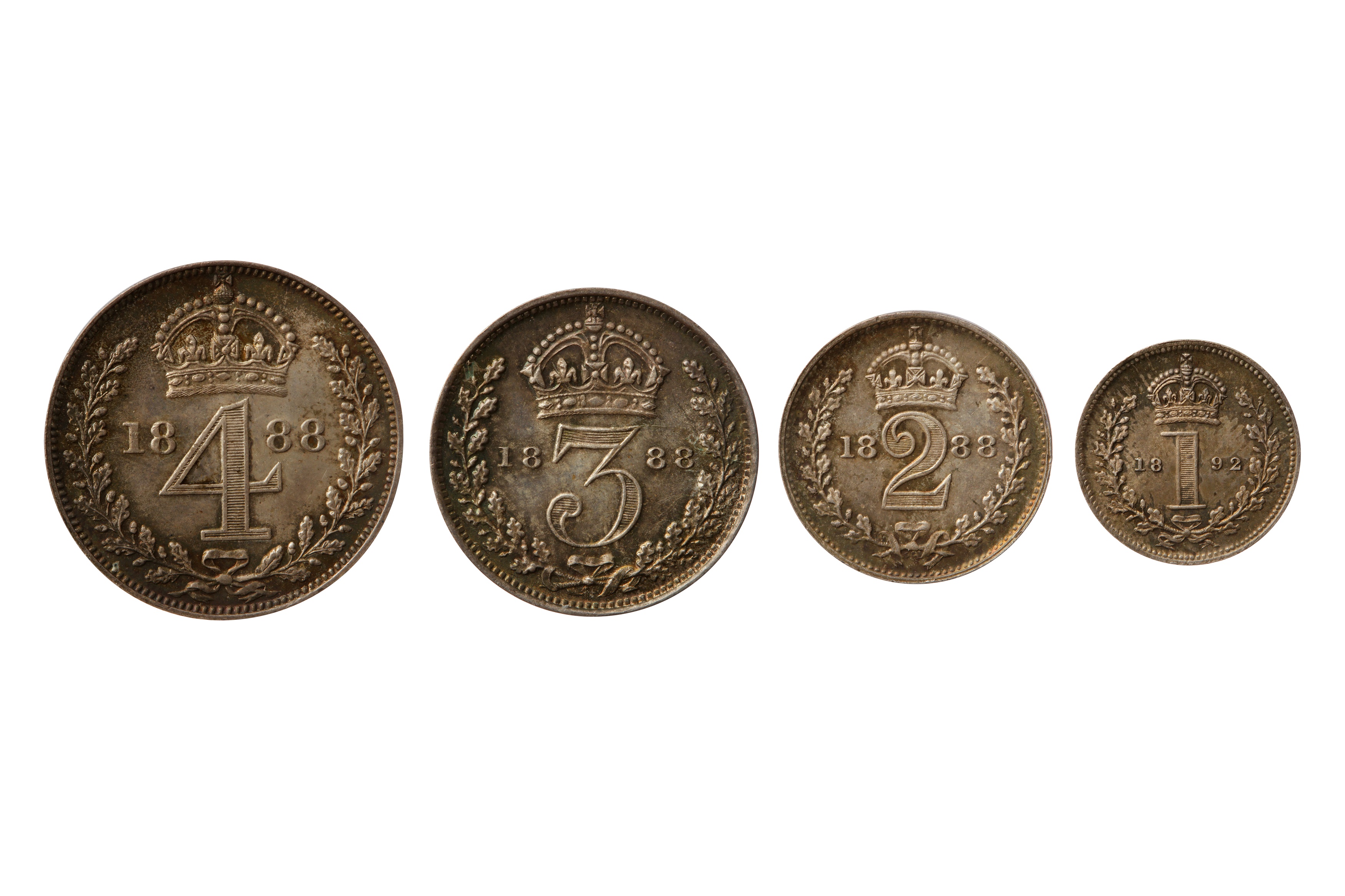 VICTORIA (1837 - 1901), 4X MAUNDY COINS - Image 2 of 2